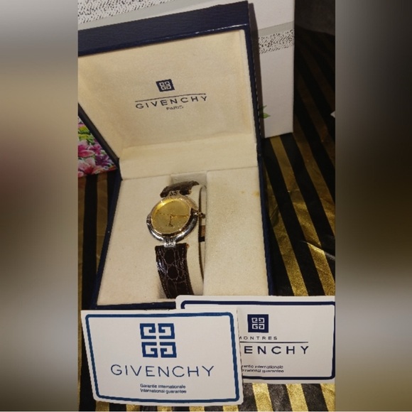 Givenchy Gold and Brown Watch - Picture 1 of 6